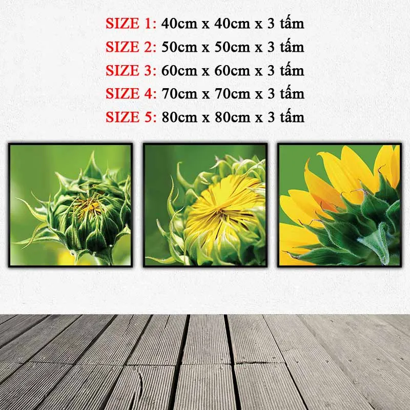Tranh nụ và hoa Hướng Dương