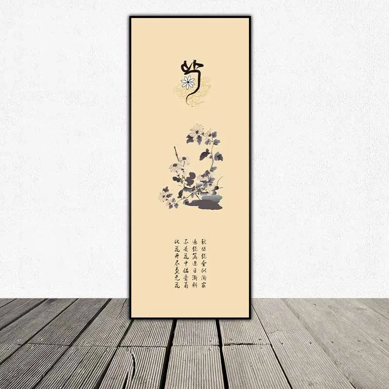 Tranh tứ quý Đào Lan Trúc Cúc treo phòng phòng làm việc, khách sạn, quán ăn