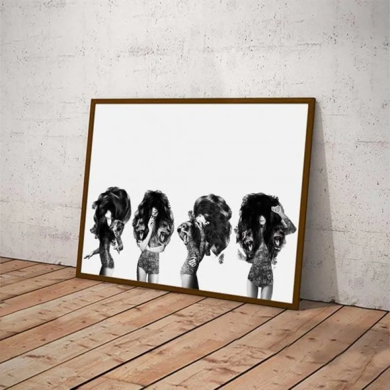 Tranh canvas Scandinavian thời trang và các cô gái