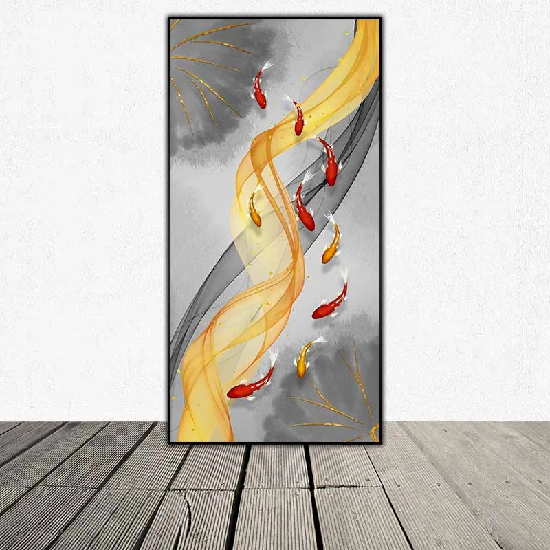 Tranh cửu ngư phong thủy 9 con cá chép