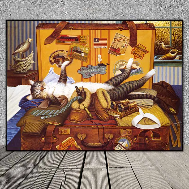 Bộ tranh mèo dễ thương treo phòng bé - Charles M. Wysocki, Jr.