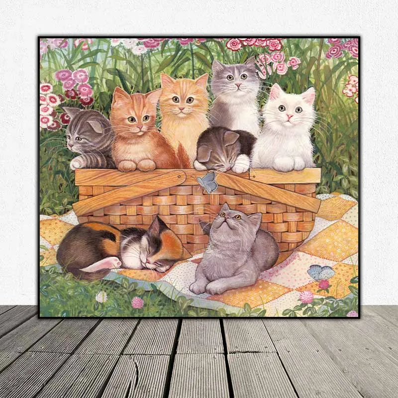 Bộ tranh mèo treo phòng bé của họa sĩ Amy Rosenberg