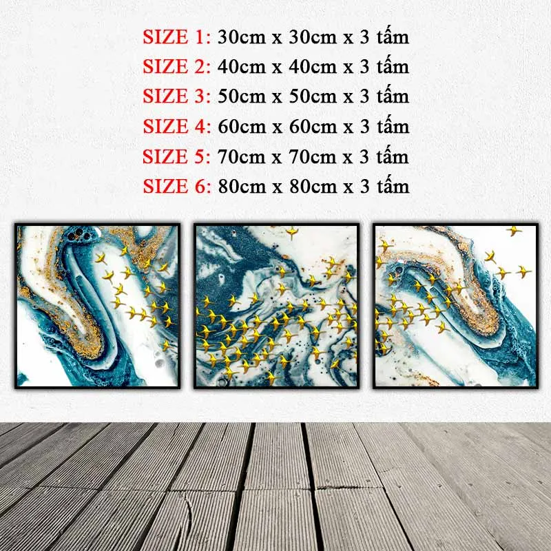 Tranh trừu tượng đàn chim