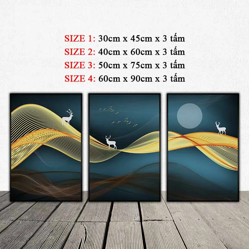 Tranh trừu tượng đàn nai