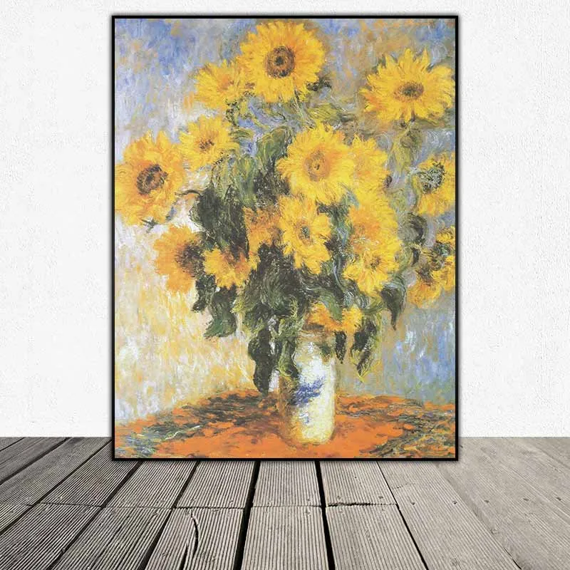 Tranh tĩnh vật Bình Hoa Hướng Dương của họa sĩ Claude Monet