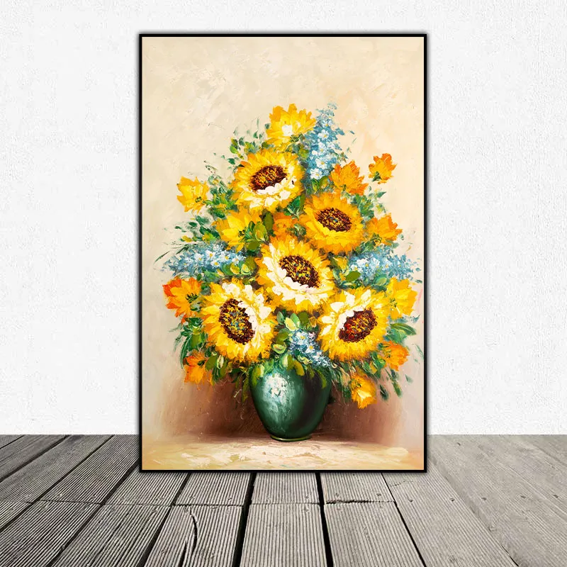 Tranh bình hoa Hướng dương