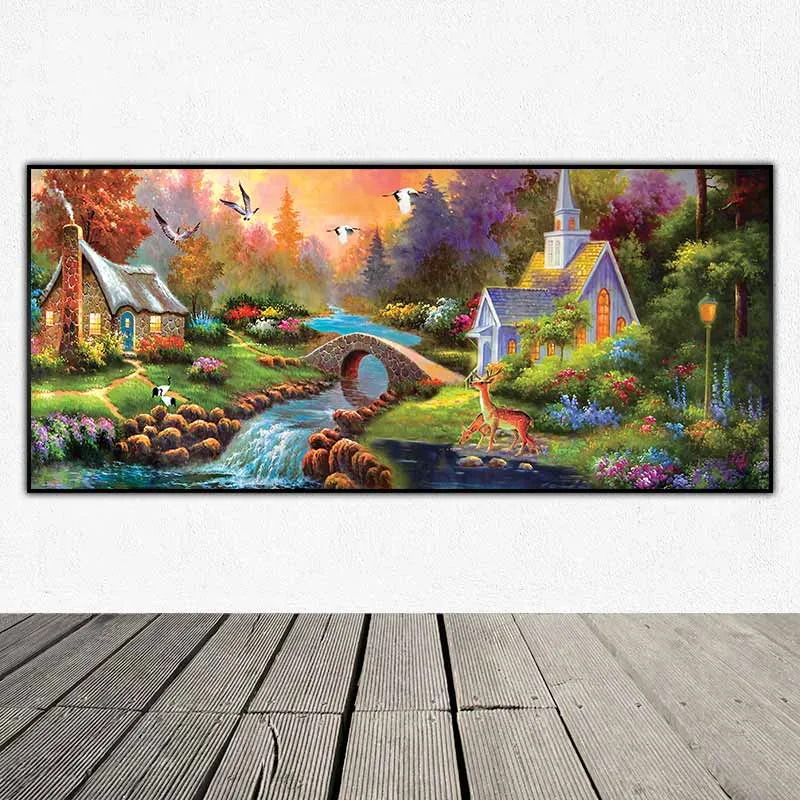 Tranh phong cảnh làng quê Châu Âu