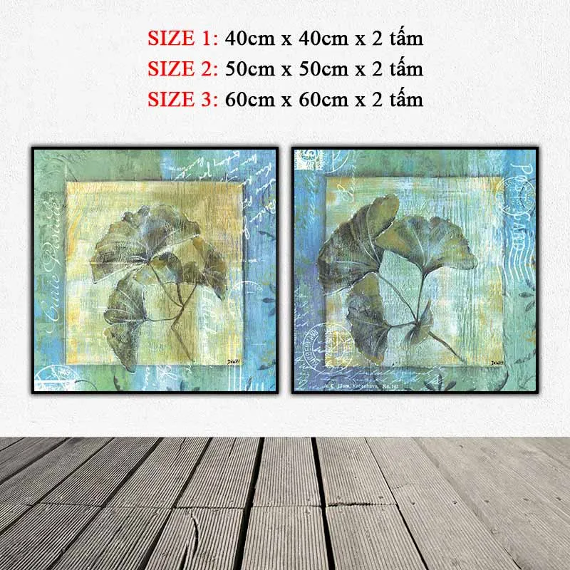 Tranh lá cây Ginkgo phong cách Retro cổ điển của họa sĩ Debbie DeWitt