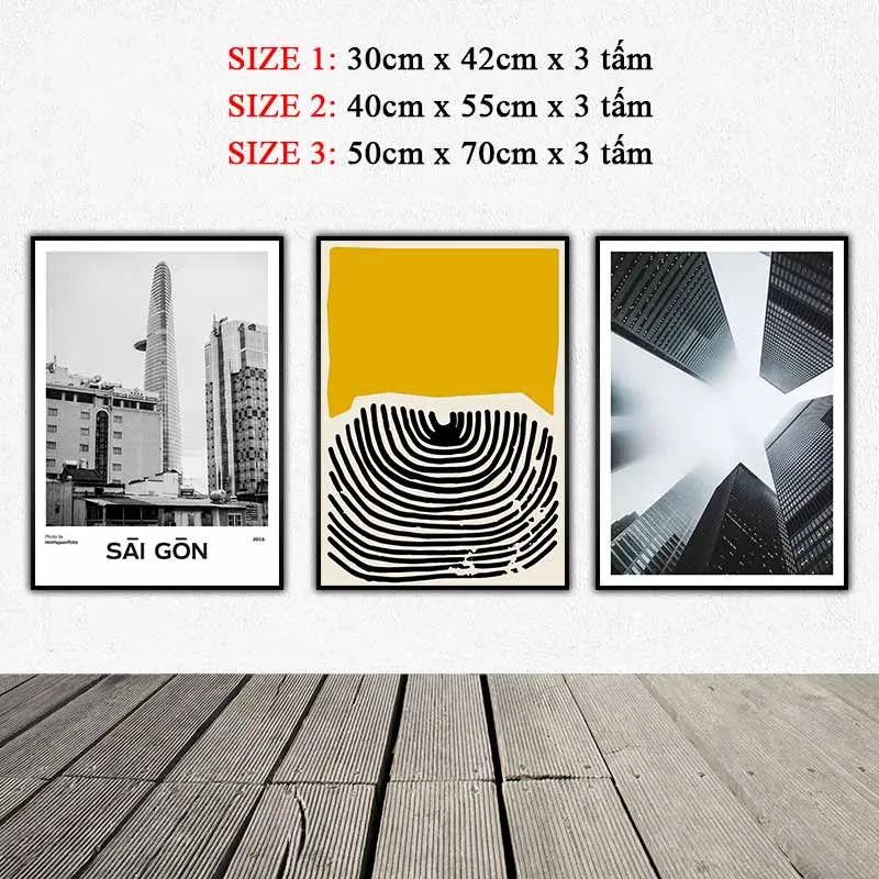 Tranh kiến trúc tòa nhà Bitexco Sài gòn, và các tòa nhà với góc nhìn từ dưới lên