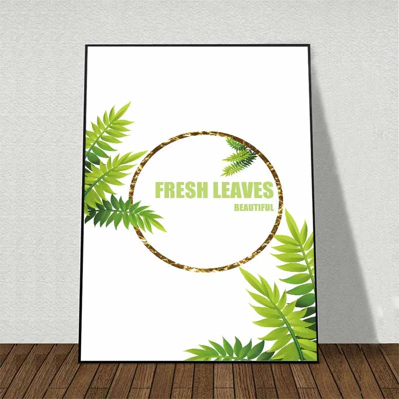 Tranh lá cây Fresh leaves beautyful
