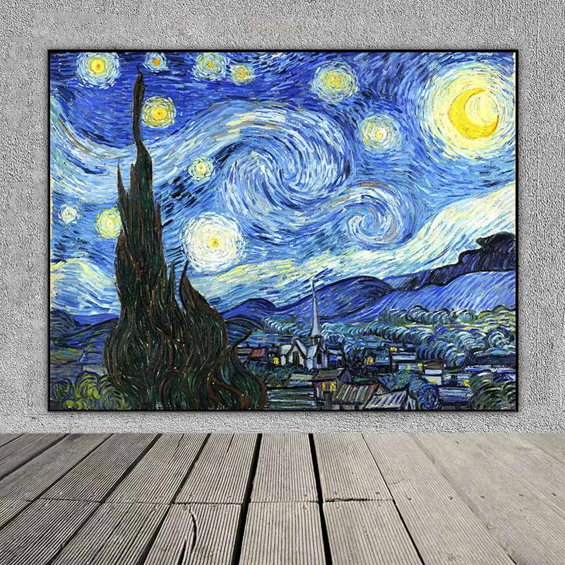 Tranh phong cảnh Đêm đầy sao (Starry Night) - Vincent Van Gogh