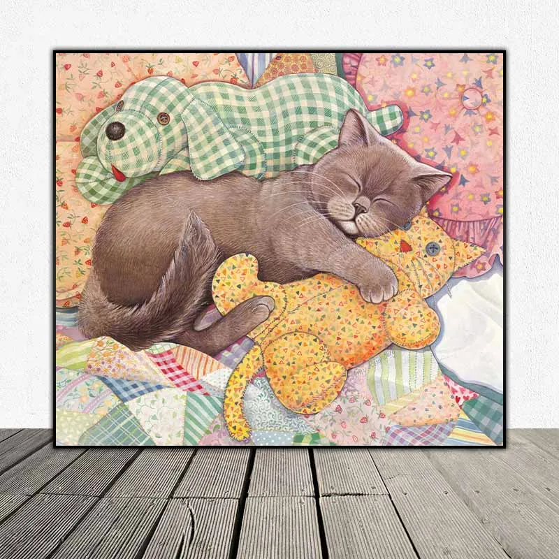 Bộ tranh mèo treo phòng bé của họa sĩ Amy Rosenberg