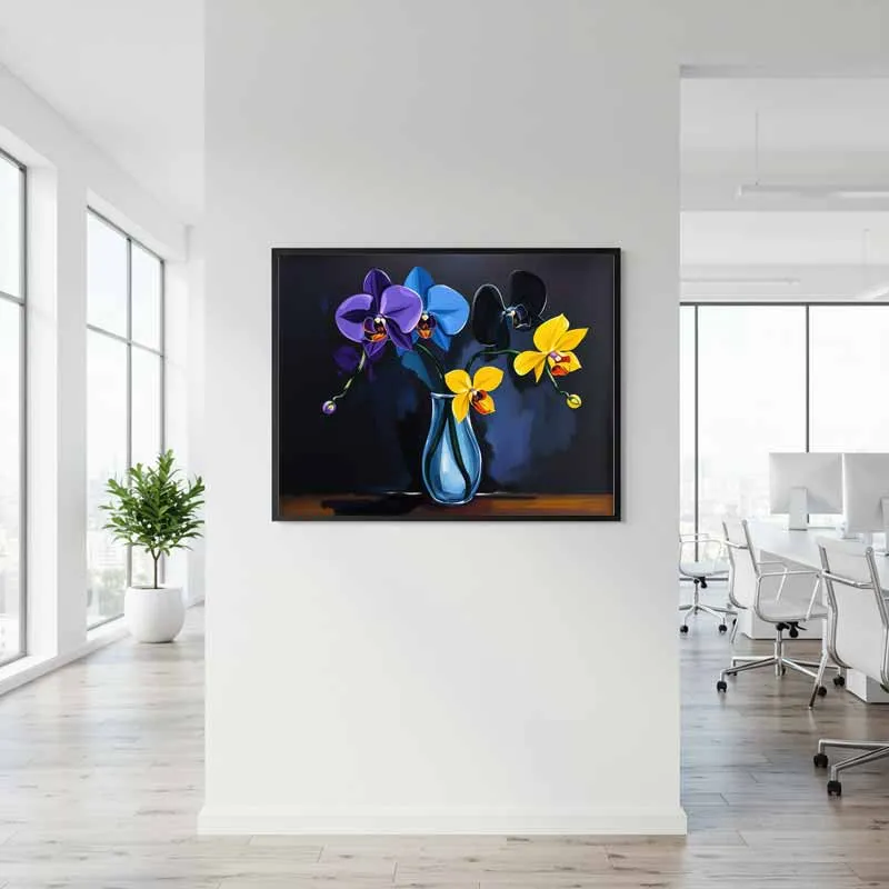 Bình hoa phong lan trừu tượng