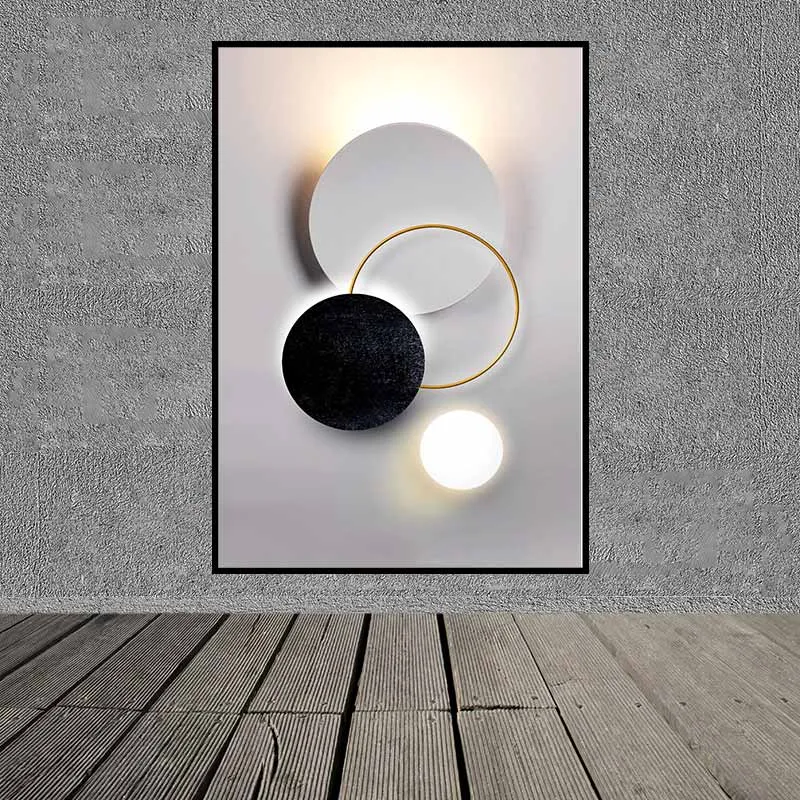 Tranh các vòng tròn trừu tượng hiện đại