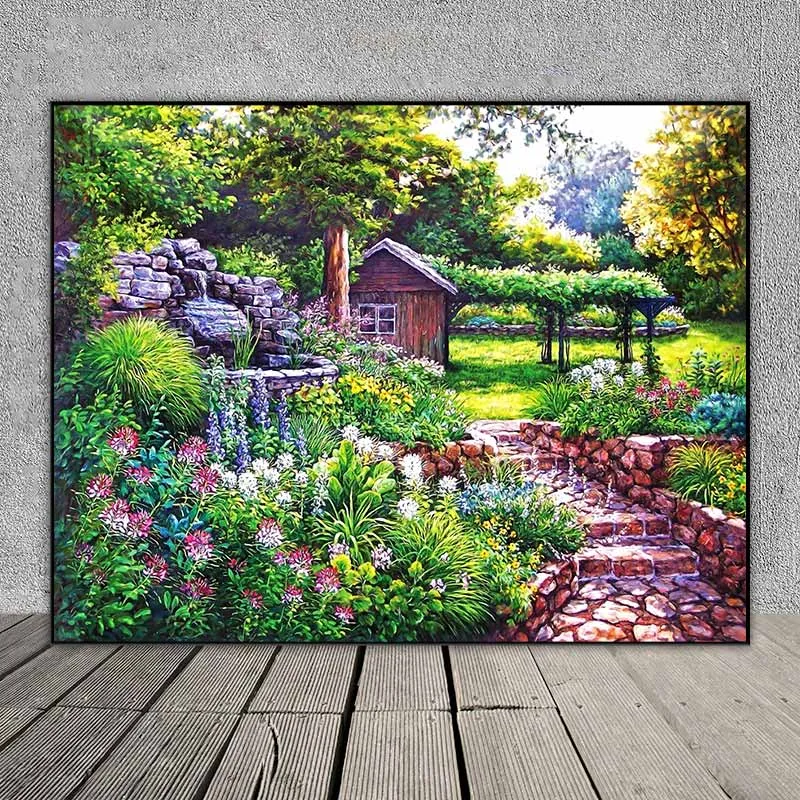 Tranh phong cảnh khu vườn - Thomas Kinkade