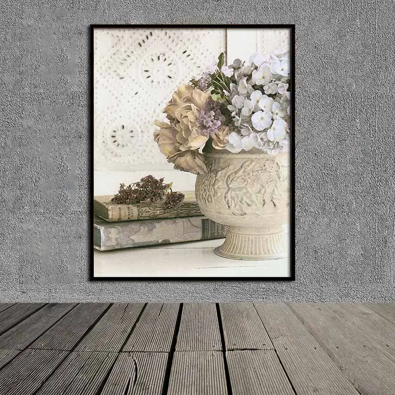 Tranh bình hoa theo phong cách Vintage