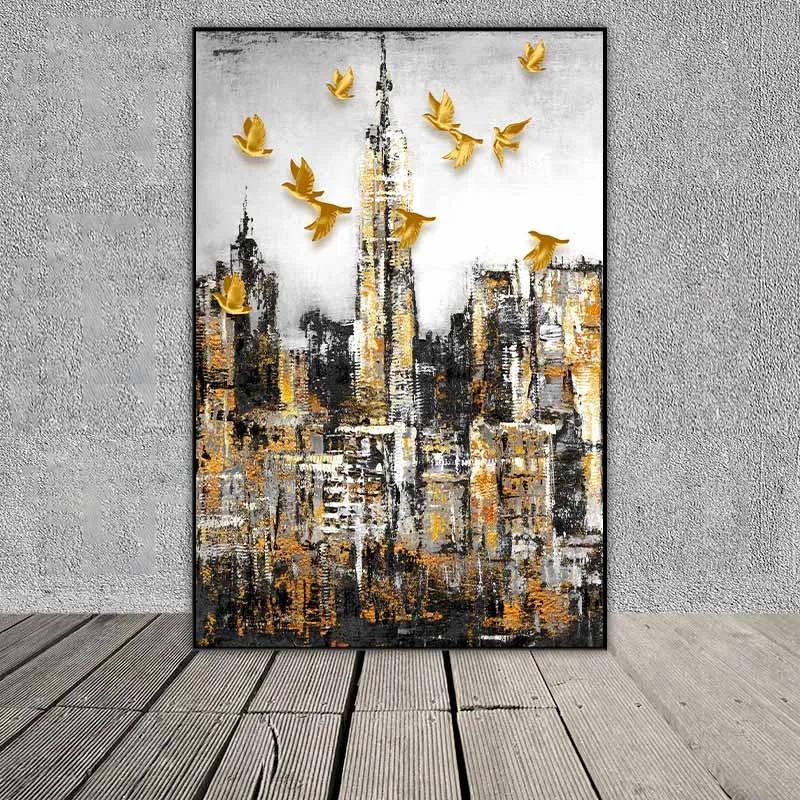 Tranh phong cảnh kiến trúc trừu tượng