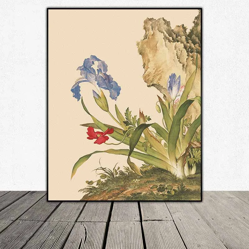 Tranh hoa Loa Kèn, hoa Mẫu Đơn, hoa Mào Gà, hoa Anh Túc, hoa Diên Vĩ