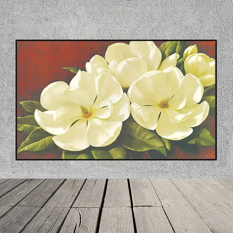 Tranh hoa trà, hoa Mộc Lan của họa sĩ Igor Levashov