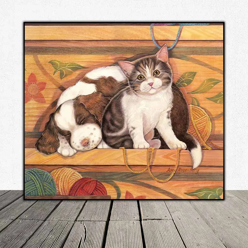 Bộ tranh mèo treo phòng bé của họa sĩ Amy Rosenberg