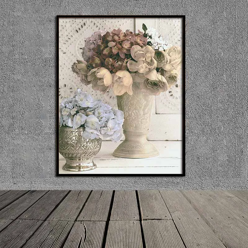 Tranh bình hoa theo phong cách Vintage