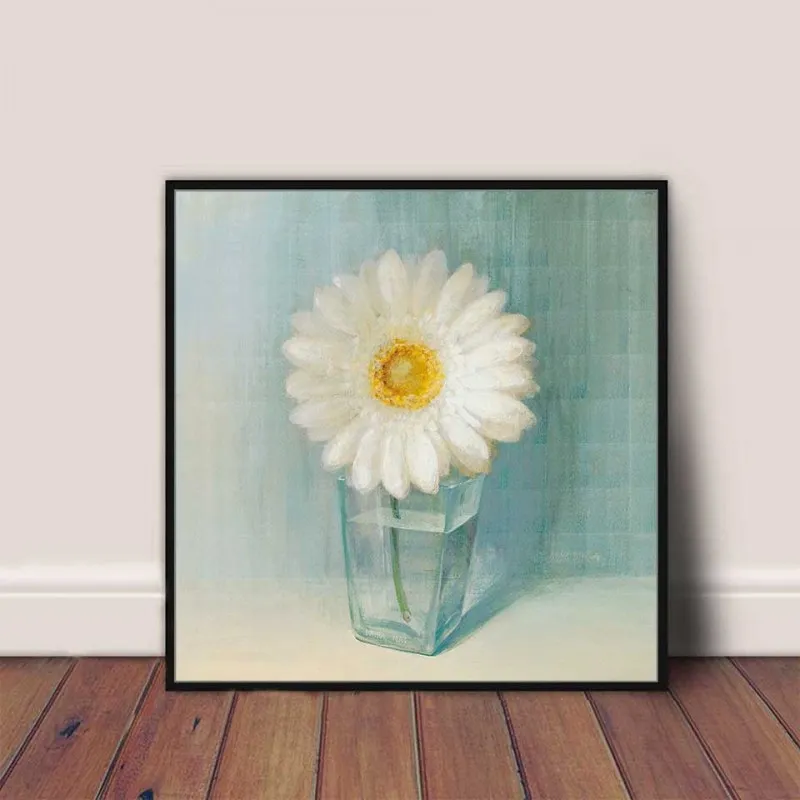 Tranh bông hoa Trà, hoa Cúc và hoa Huệ