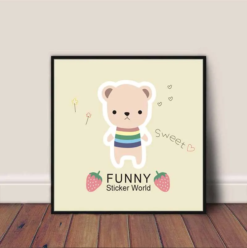 Tranh các loài vật ngộ nghĩnh treo phòng trẻ em