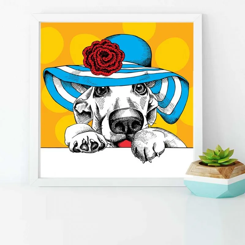 Tranh thời trang nón mũ của thú cưng