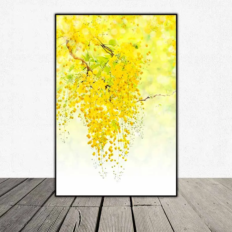 Tranh bộ hoa sắc vàng, hoa hướng dương