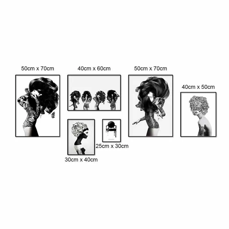 Tranh canvas Scandinavian thời trang và các cô gái