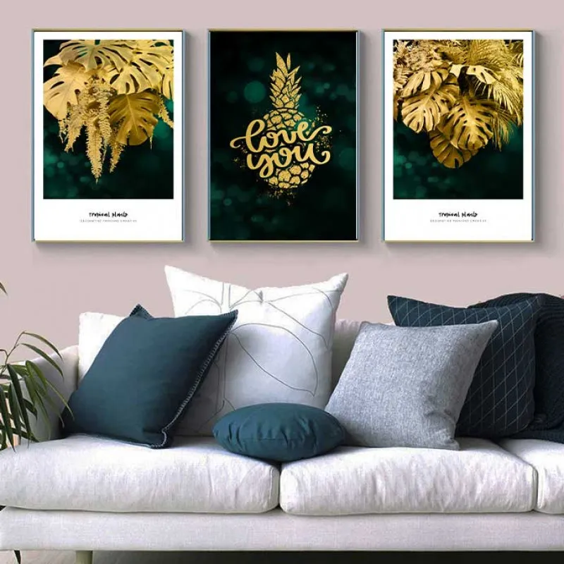 Bộ 3 bức Tranh Nghệ Thuật Tropical Love