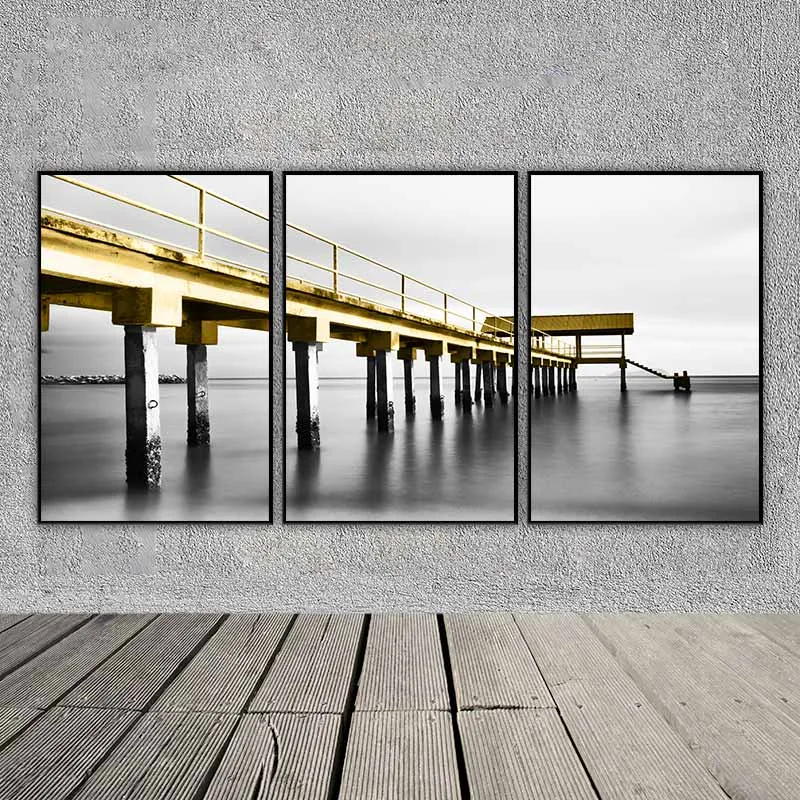 Tranh chiếc cầu gỗ màu vàng