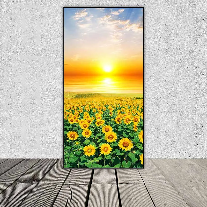 Tranh hoa hướng dương dưới ánh nắng mặt trời