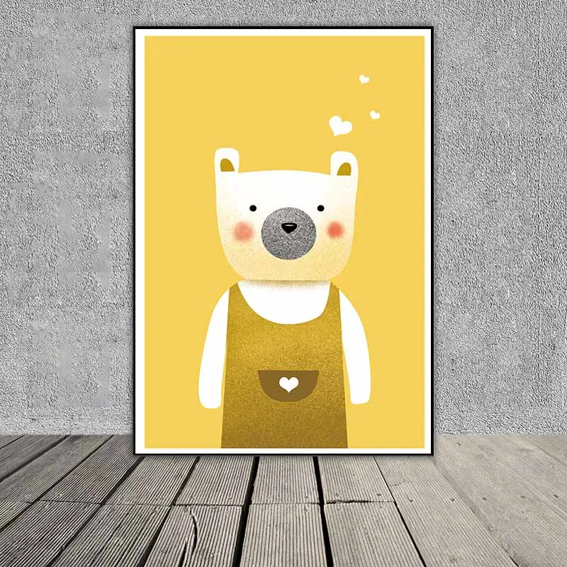 Tranh gấu và ong kết hợp chữ lovely baby