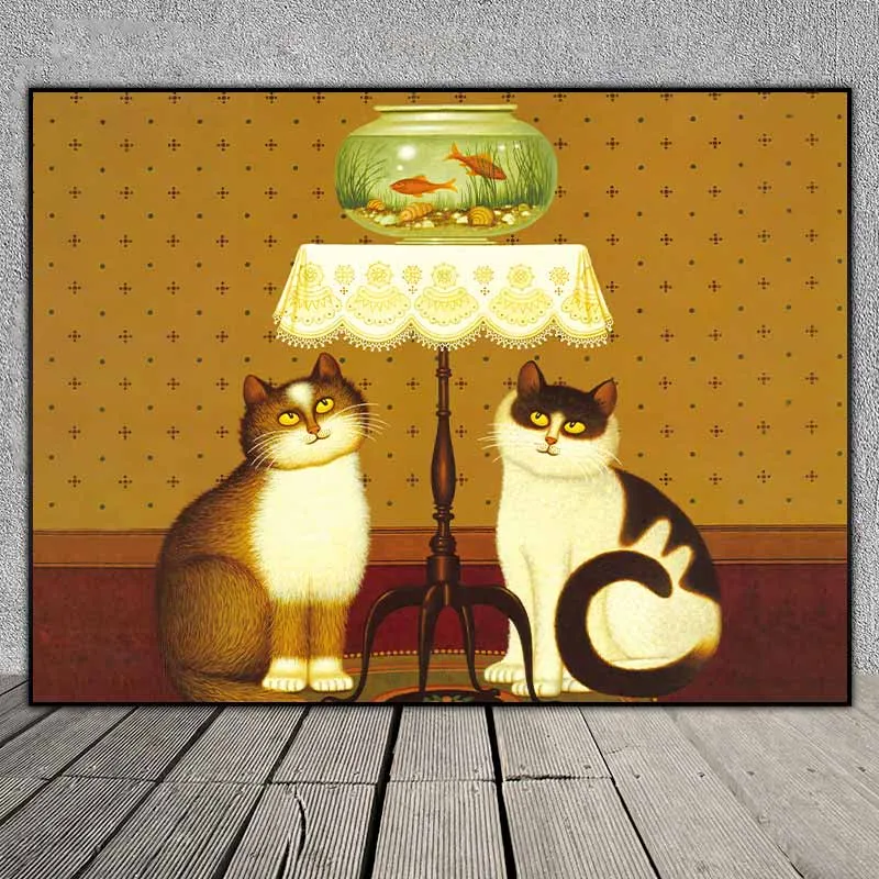 Bộ tranh mèo dễ thương treo phòng bé - Charles M. Wysocki, Jr.