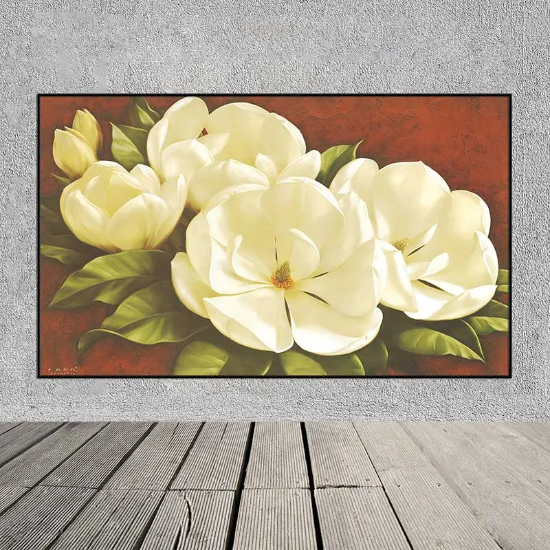 Tranh hoa trà, hoa Mộc Lan của họa sĩ Igor Levashov