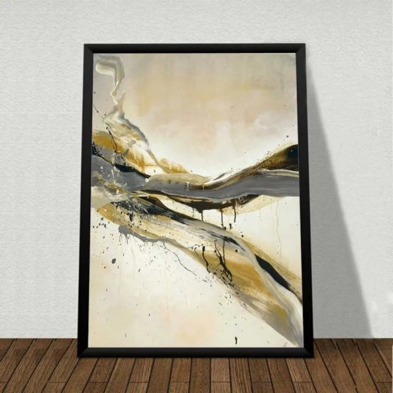 Tranh trừu tượng vết sơn đang đổ