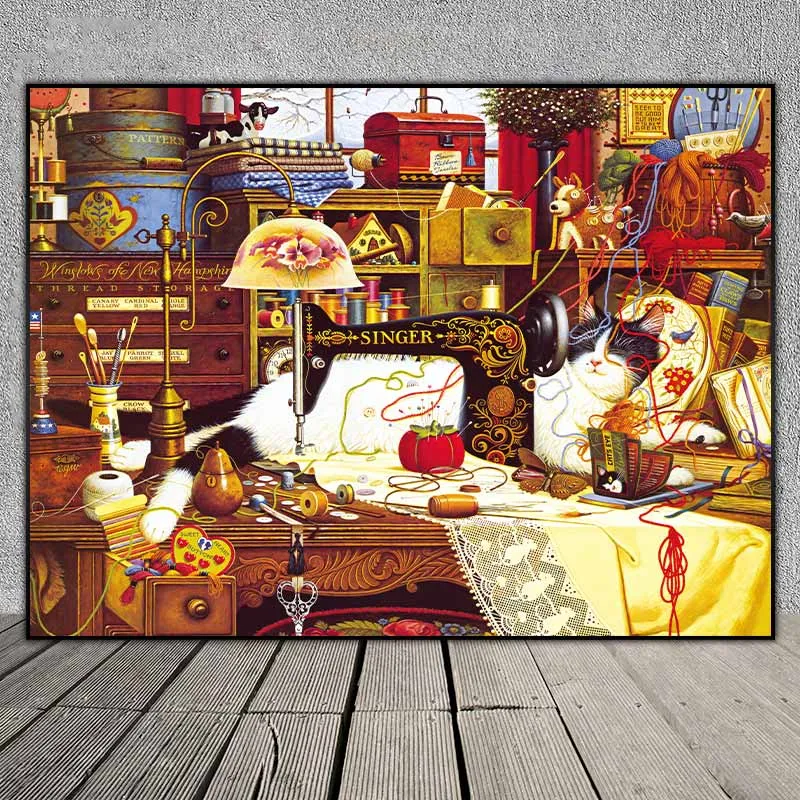 Bộ tranh mèo dễ thương treo phòng bé - Charles M. Wysocki, Jr.