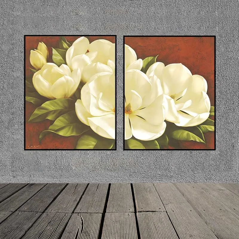 Tranh hoa trà, hoa Mộc Lan của họa sĩ Igor Levashov