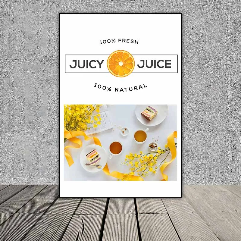 Tranh hoa cúc vàng, bánh kem, bánh mì và tích trà