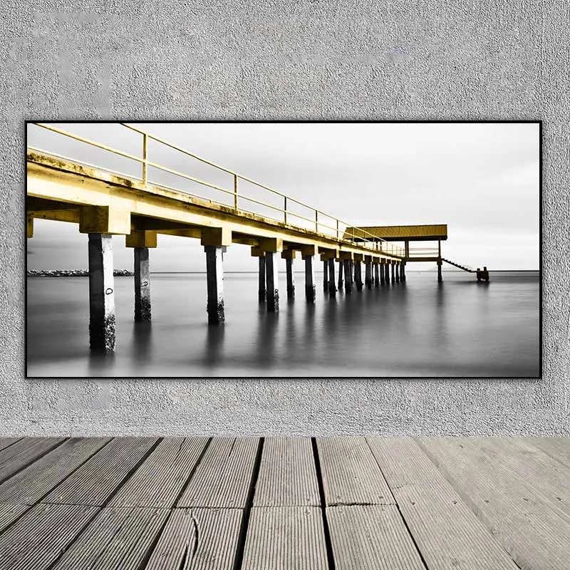 Tranh chiếc cầu gỗ màu vàng