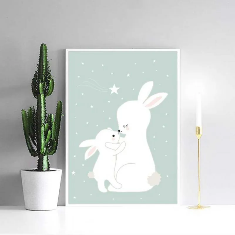 Tranh canvas động vật dễ thương