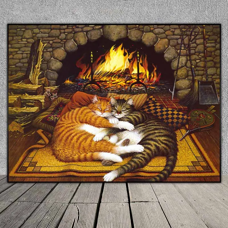 Bộ tranh mèo dễ thương treo phòng bé - Charles M. Wysocki, Jr.