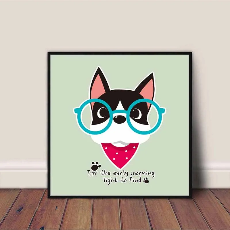 Tranh các loài vật ngộ nghĩnh treo phòng trẻ em