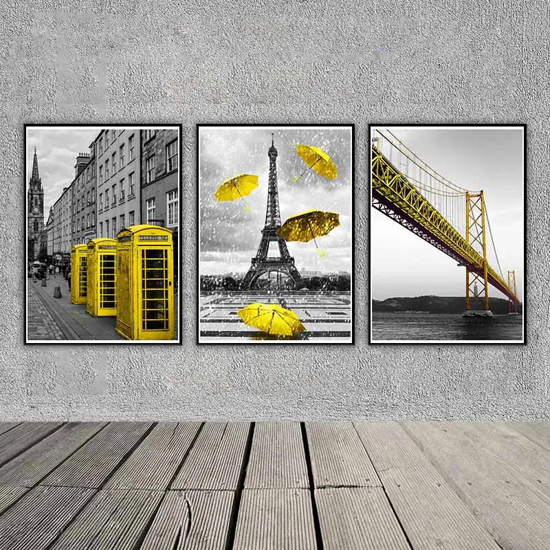 Tranh Scandinavia thành phố Edinburgh, Cầu đường sắt ở Lisbon và Tháp Eiffel