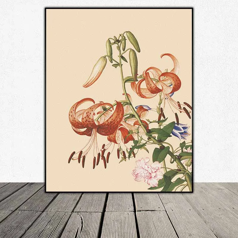 Tranh hoa Loa Kèn, hoa Mẫu Đơn, hoa Mào Gà, hoa Anh Túc, hoa Diên Vĩ