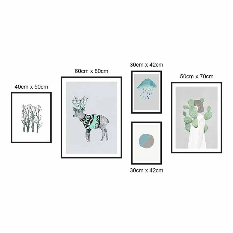 Tranh bộ Scandinavian trừu tượng