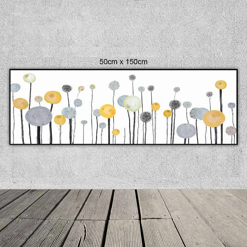 Tranh những bông hoa tròn trừu tượng