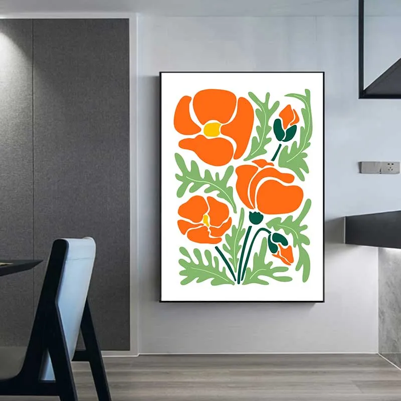 Tranh hoa lá theo phong cách họa sĩ Matisse