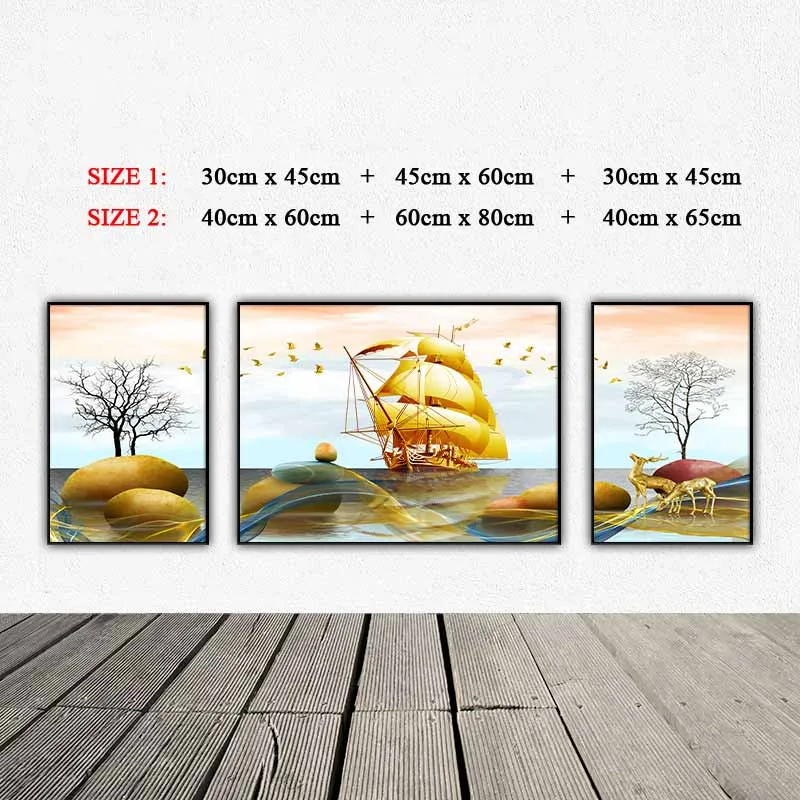 Tranh thuận buồm xuôi gió và hươu nai vàng